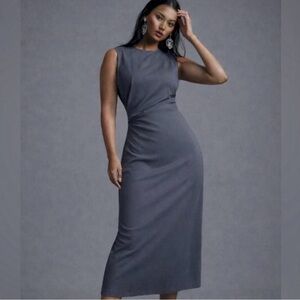 Anthropologie Maeve Slim Mid Length - Gray Blue | Size Large | NWOT